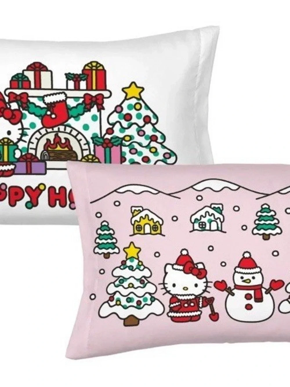 NWT Hello Kitty Full Size Reversible Merry Winter ComforterBed Set 5pc + Bag